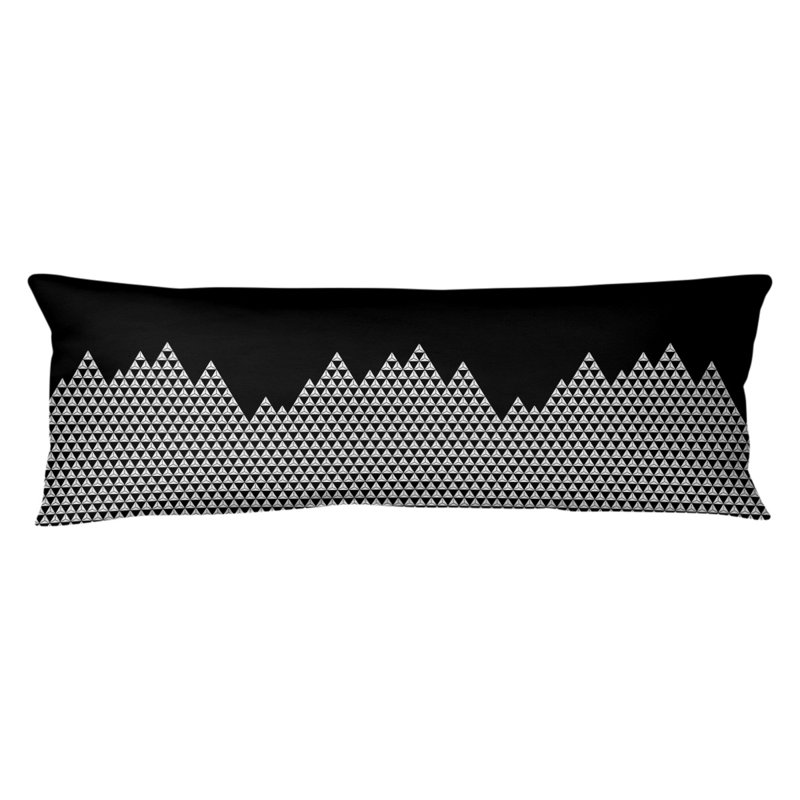 Coussin lombaire mountain, Bourre en polyester, Noir, Microfibre