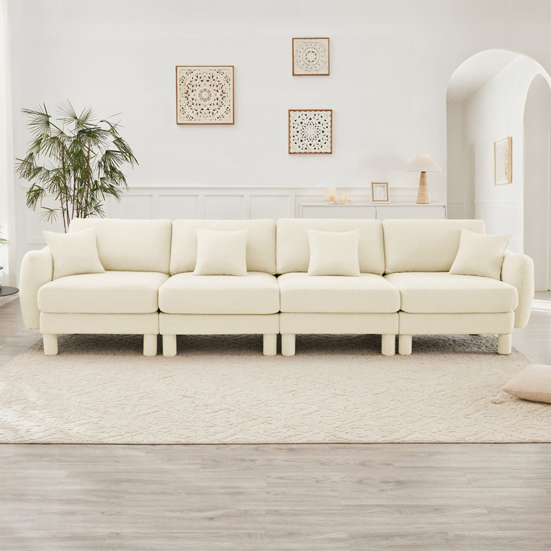 Canapé 4 places Boucle, Beige