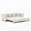 Canapé Chesterfield, canapé-lit 3 en 1, canapé-lit convertible, canapé-lit king size, méridienne, canapé 3 places en velours avec pouf amovible-285799247