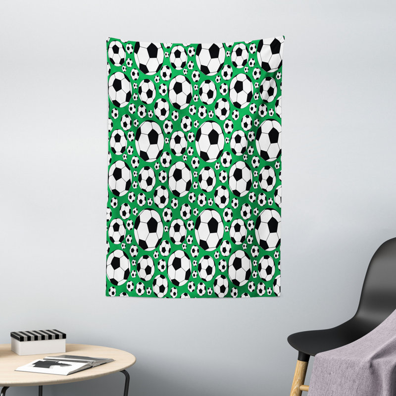 Tapisserie de soccer en polyester, H 60 po x l 40 po