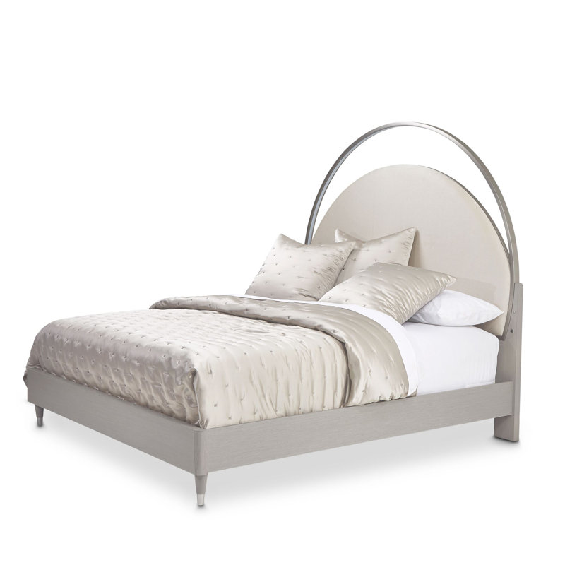 Eclipse Eastern King Upholstered Bed with LED Lights - Moonlight, California King