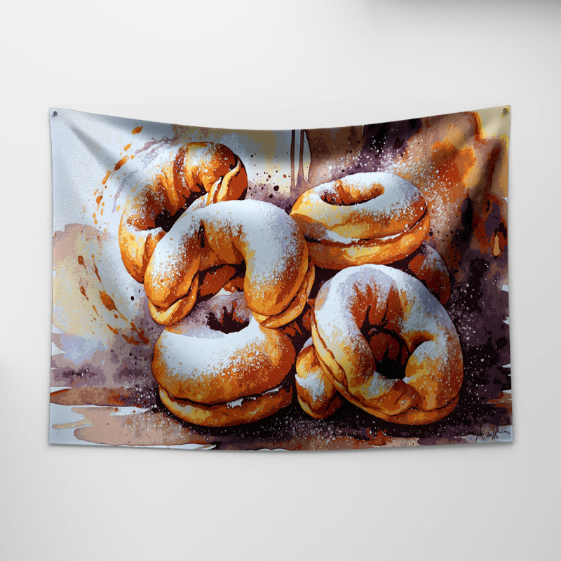 Tapisserie murale Desserts Beignets, 68 po x 80 po