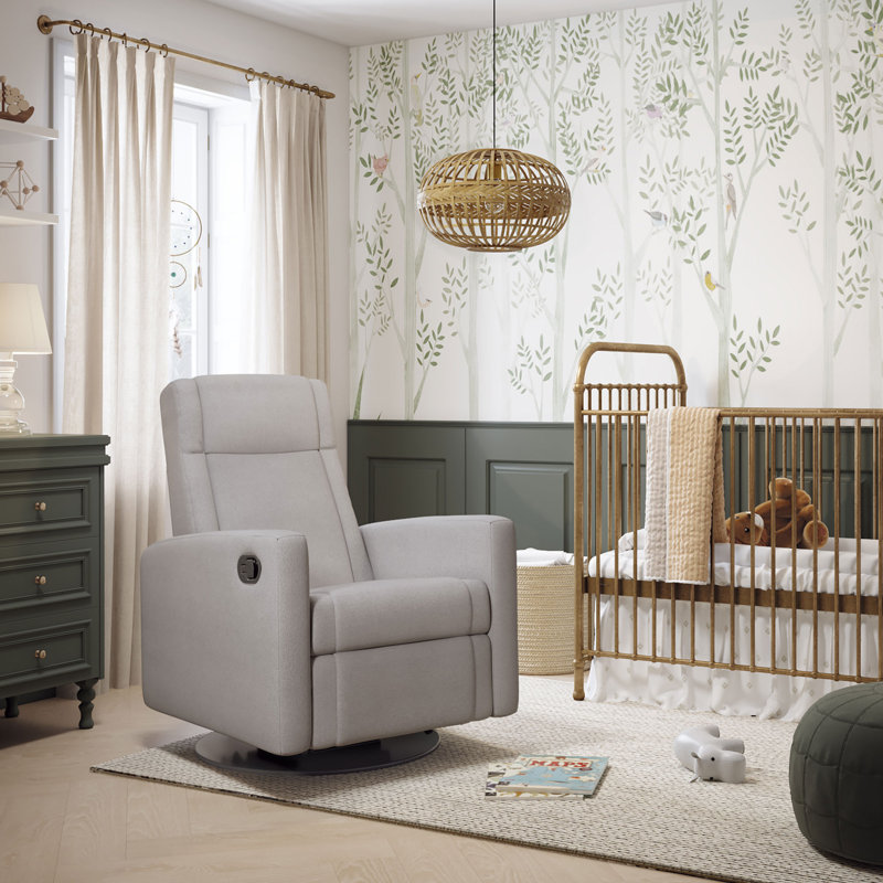 Fauteuil inclinable et pivotant Nelly, Mélange de polyester beige