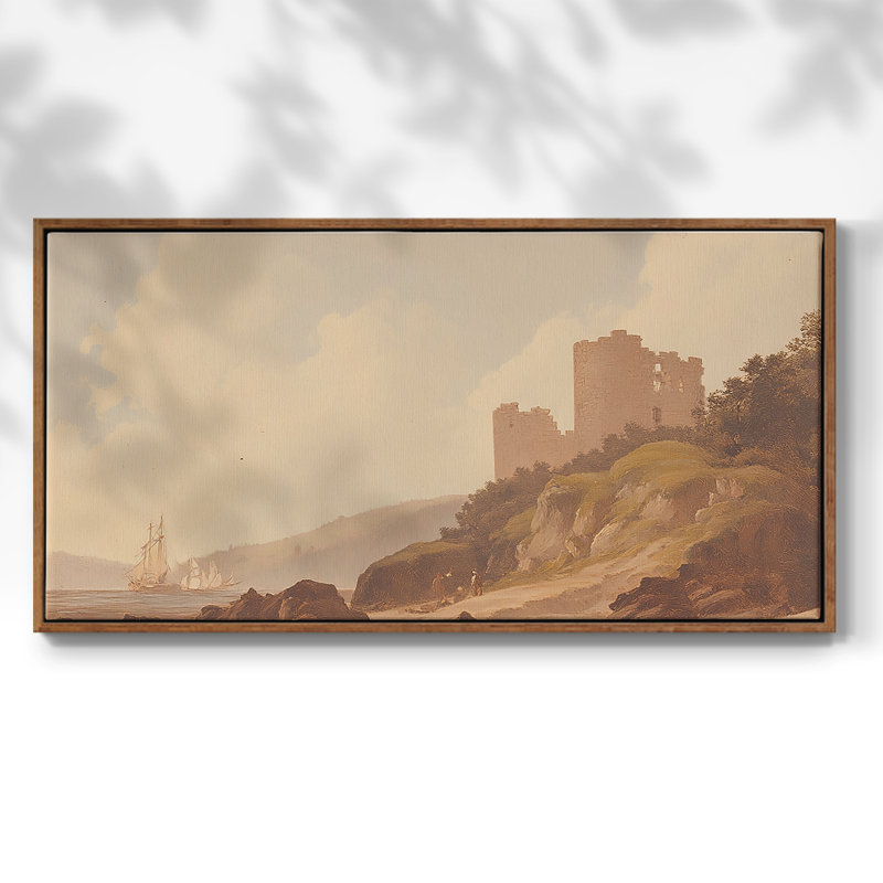 Paysage, série CLCLIX, toile tendue avec châssis, prête à être accrochée, H 21 po x l 41 po, Noyer