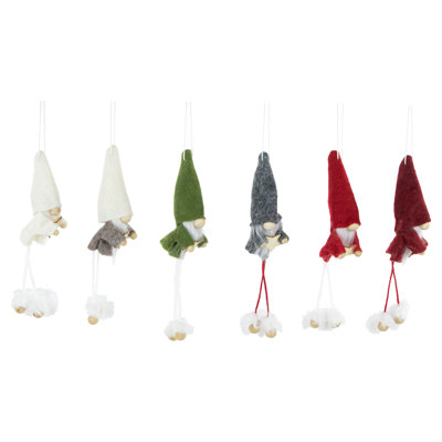 Ornement de Noël en peluche gnomes avec étoiles