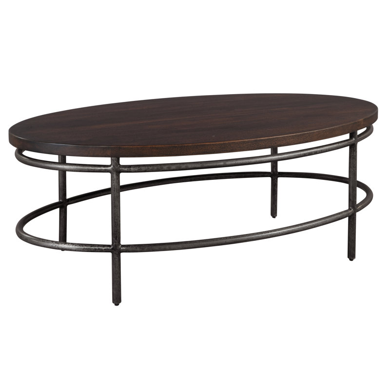 Jaedan Solid Wood Top Coffee Table, Dark Brown
