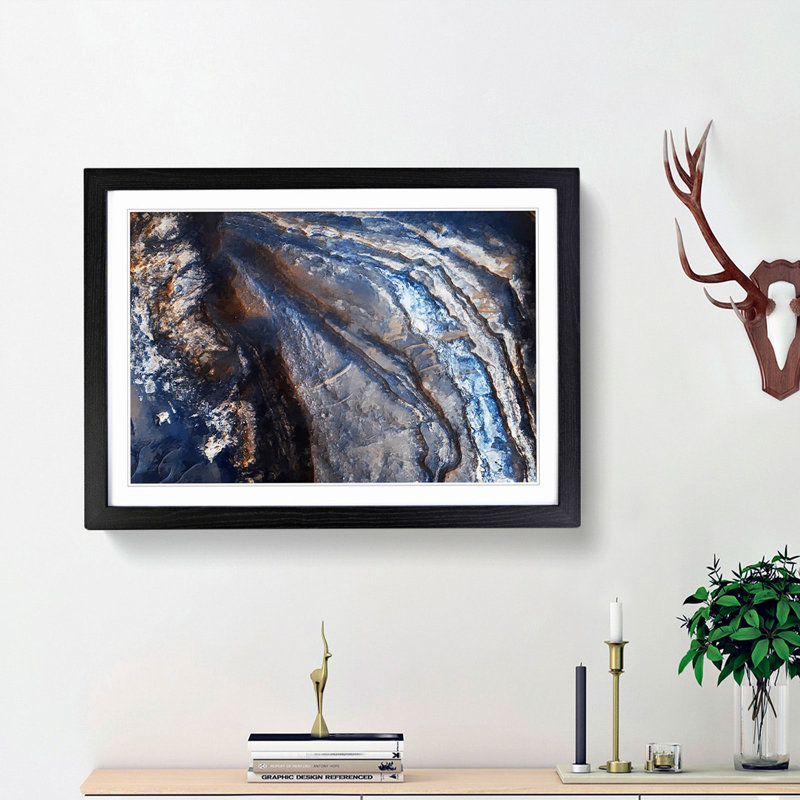 Out of Space Vol.30 in Abstract - Picture Frame Graphic Art Print, 48cm H x 65cm W x 2cm D, Black Framed