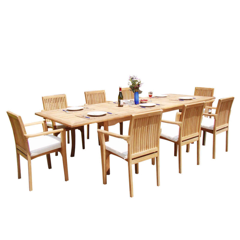 Massie Dining Set, 8, L 82 po x l 40 po x H 30,5 po