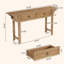 Console de 63 po de long avec 2 tiroirs de rangement, canapé de style campagnard pour couloir, vestibule, salon