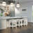 27"H Square Counter Stool, White, 1PC