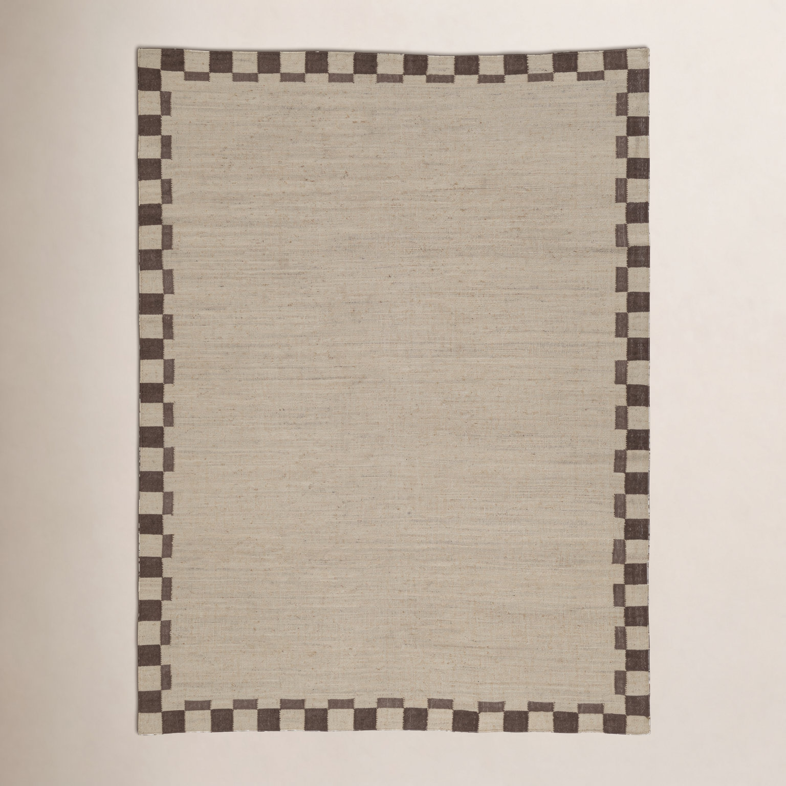 Heidi Checkered Flatweave Jute Rug, Brown, 8'9x11'9