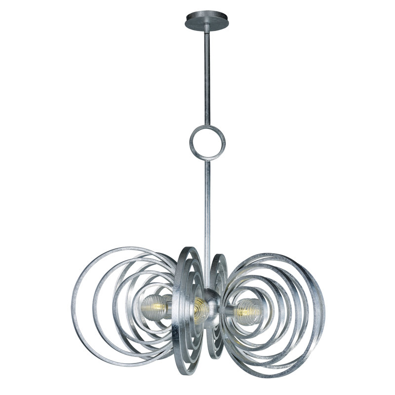 Frequency 7 - Light Chandelier, Silver
