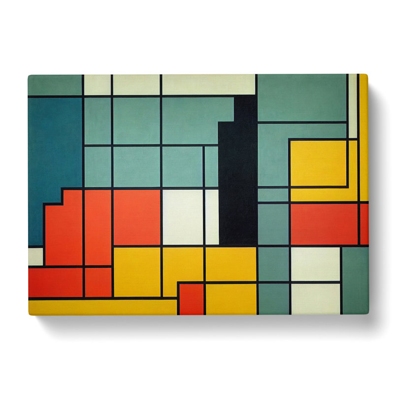 Cubism Art Abstract - Wrapped Canvas, 35cm H x 50cm W x 3cm D