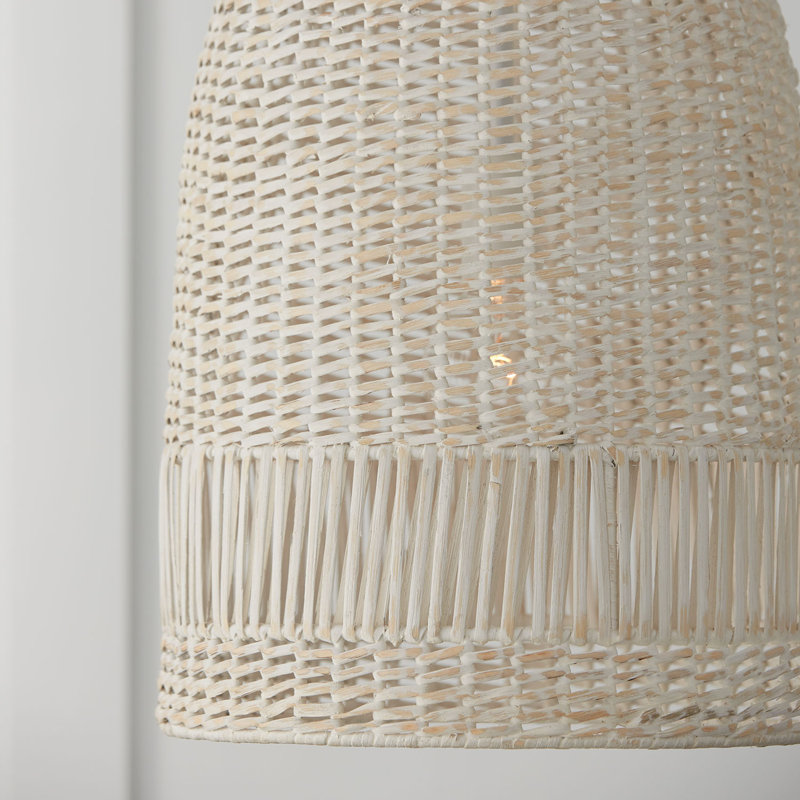 Luminaire suspendu en pot 1 lumière Hasley, Blanc