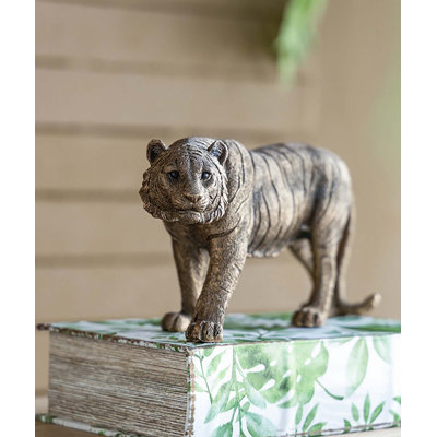Élégant décor de statue de tigre exotique pour un accent élégant