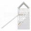 Lit simple superposé avec lit gigogne et glissade, sans sommier tapissier, fabrication en pin robuste (L 94,5 po x l 45,5 po x H 94 po)-1921453788