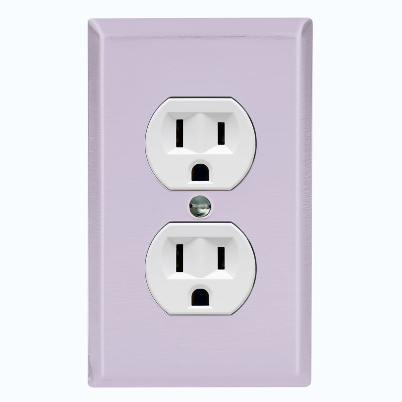Plain Pastel Purple 1 - Gang Duplex Outlet Standard Wall Plate