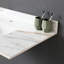 Plateau de meuble-lavabo 43 po - Marbre blanc avec veines ravissantes, lavabo rectangulaire, dosseret 4 po, trou de robinet pré-percé, convient aux armoires de 42 po x 21 po compatibles avec les armoires centrales l 42 po x P 21 po