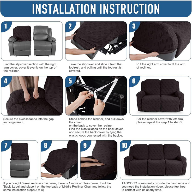Sofa Covers Stretch Reclining Couch Cover, Jacq...
