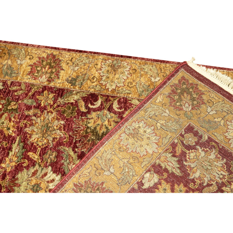 Tapis unique de haute qualité en rouge / brun 3 pi 11 po x 5 pi 10 po