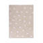 Cotton Polka Dots Area Rug in Pink/While