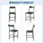 Ensemble de 4 tabourets de bar modernes en cuir de polyuréthane avec dossier et repose-pieds de 4 po-645760432-645760439