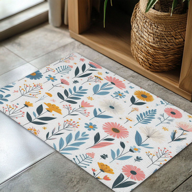 Tapis tressé Warm Garden Blooms, Rectangulaire 3 pi x 5 pi