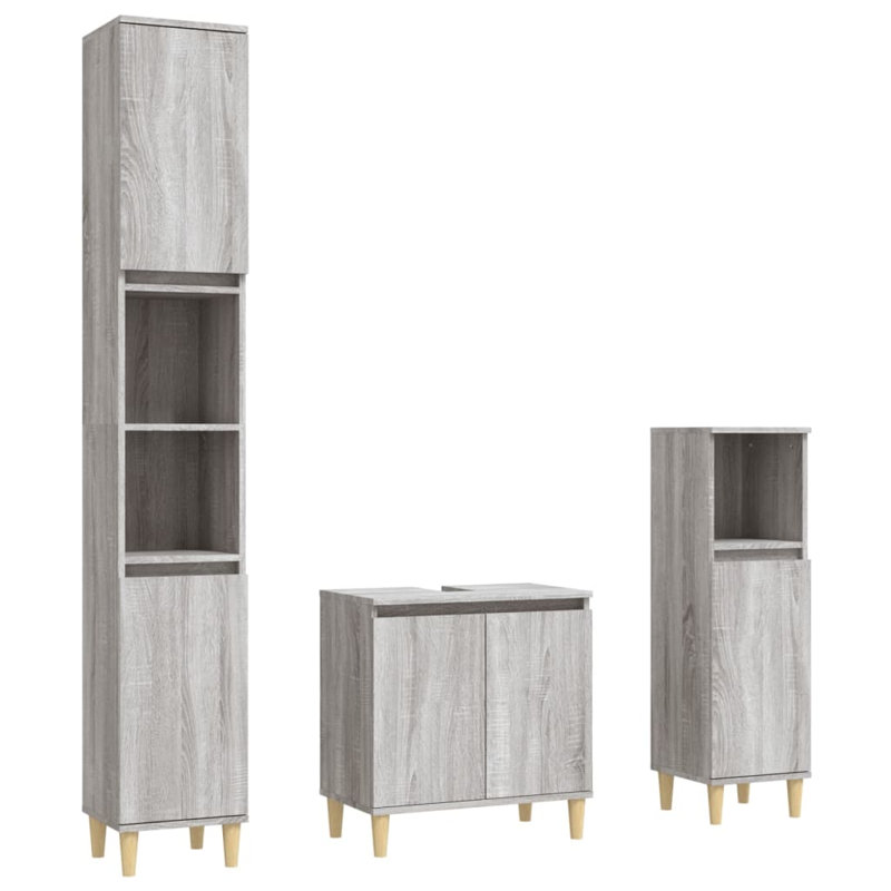 Bardfield Bathroom Furniture Suite, Grey Sonoma