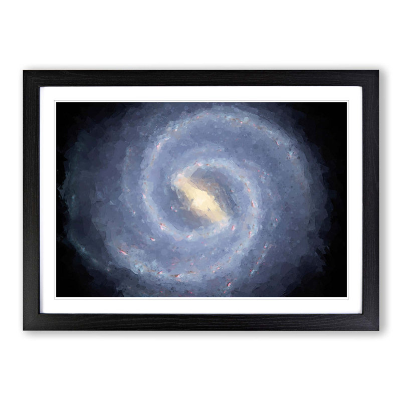 Out of Space Vol.41 in Abstract - Picture Frame Graphic Art Print, 62cm H x 87cm W x 2cm D, Black Framed