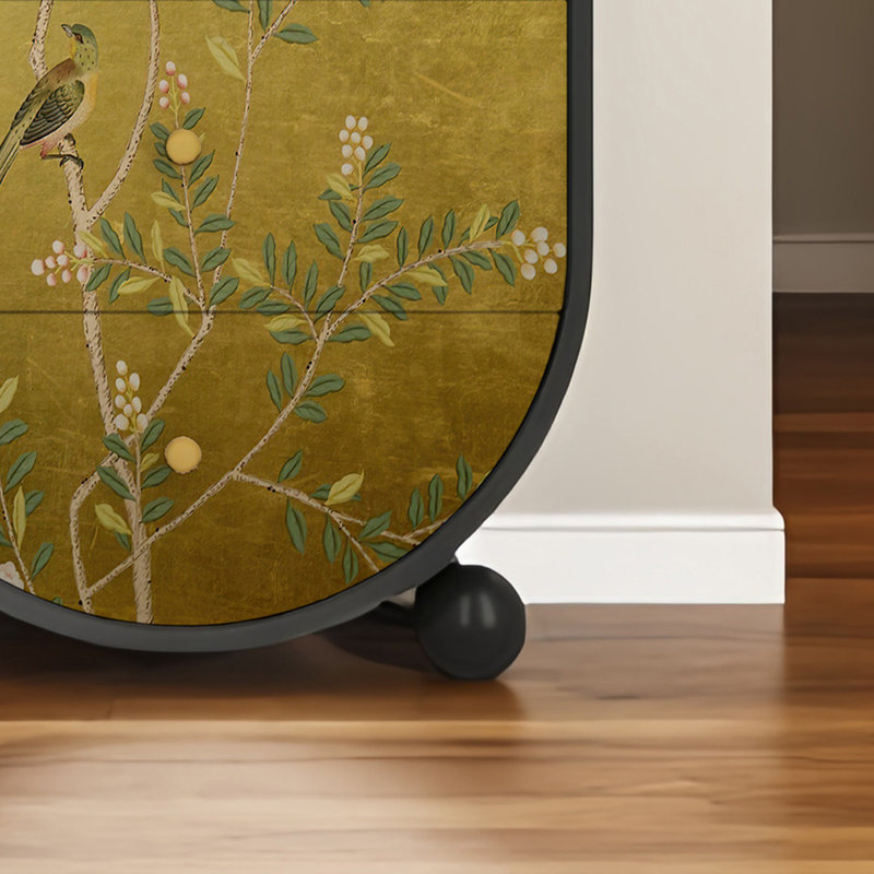 Commode de tiroir de salon en bois massif rétro
