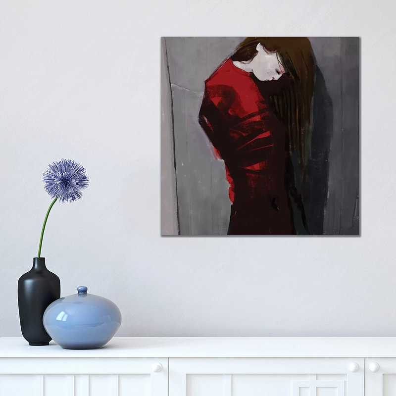 Sadnight by Anikó Salamon - Wrapped Canvas Painting, 45.72 cm H x 45.72 cm W