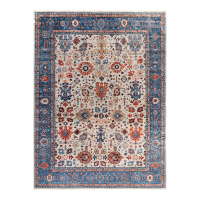 One-of-a-Kind Rectangle 8'9" X 11'9" Wool Area Rug BeigeBlue/Red/Orange