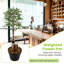Faux arbre artificiel primrue avec tronc de bois naturel 1008 feuilles