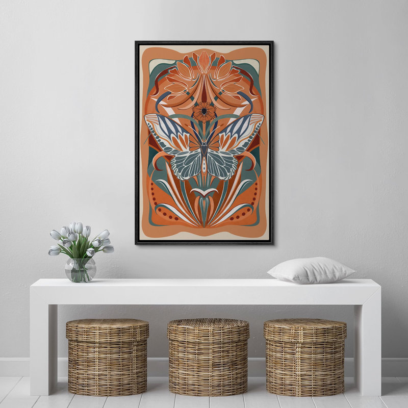 Animaux, animaux, papillons et fleurs, Cadre flottant noir, H 24 po x l 16 po
