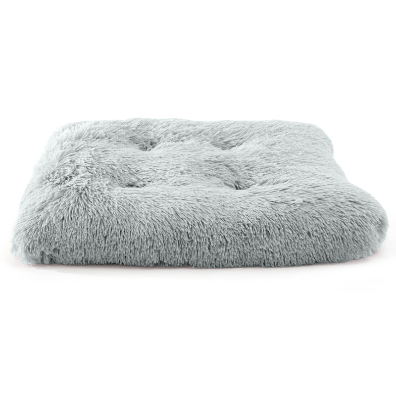 Tapis touffeté en fausse fourrure Precious Tails, Bleu, Moyen (l 23 po x P 35 po x H 2 po)