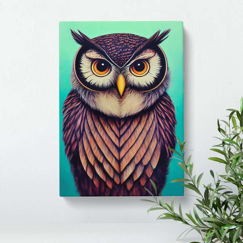 The Expressive Owl - Wrapped Canvas, 60cm H x 40cm W x 3cm D