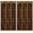 Set of 2 - Modern Brown 5-Tier 70.87-Inch Wood Farmhouse Home Office Bookshelf Bookcase Open Large Storage 2PCS！-1418176251