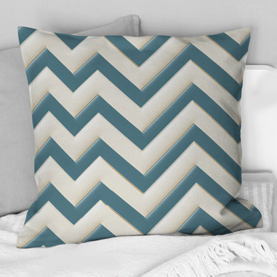 Scandinavian Chevron Elegance - Chevron Polyester Throw Pillow