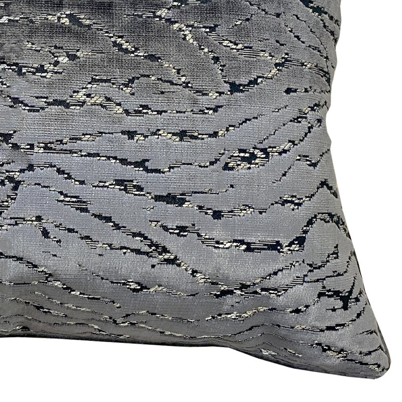 Emilie Lumbar Pillow Cover & Insert, Charcoal