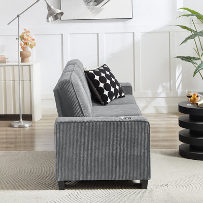 Comfortable Three-Seater Compressed Sofa for Various Rooms, Enhancing Living Space.