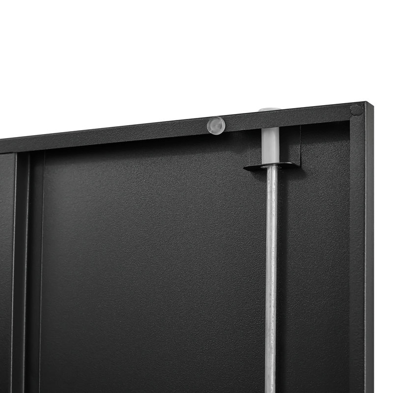72-Inch 2-Door File Cabinet With Lock, 4 Adjustable Shelves, Heavy-Duty Steel Construction, For Commercial Office, Home Office, Legal Size & Letter File Storage, Organization Cabinet In Black
