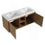 Meuble-lavabo mural 48 po avec lavabo double, charnière de porte à fermeture en douceur