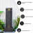 Outdoor Floor - Standing Waterfall Fountain With LED Light, Modern Rock - Textured Water Feature For Garden, Patio & Yard Decor