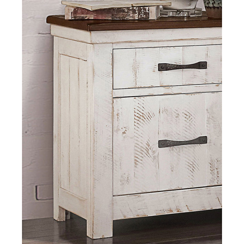 Table de chevet avec tiroirs