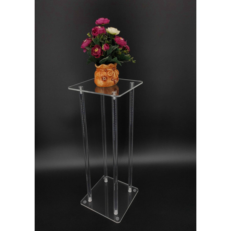 Kammeron Tall Clear Acrylic Riser Transparent Plexiglass Pedestal Table Display Podium Glorifier Riser Stand