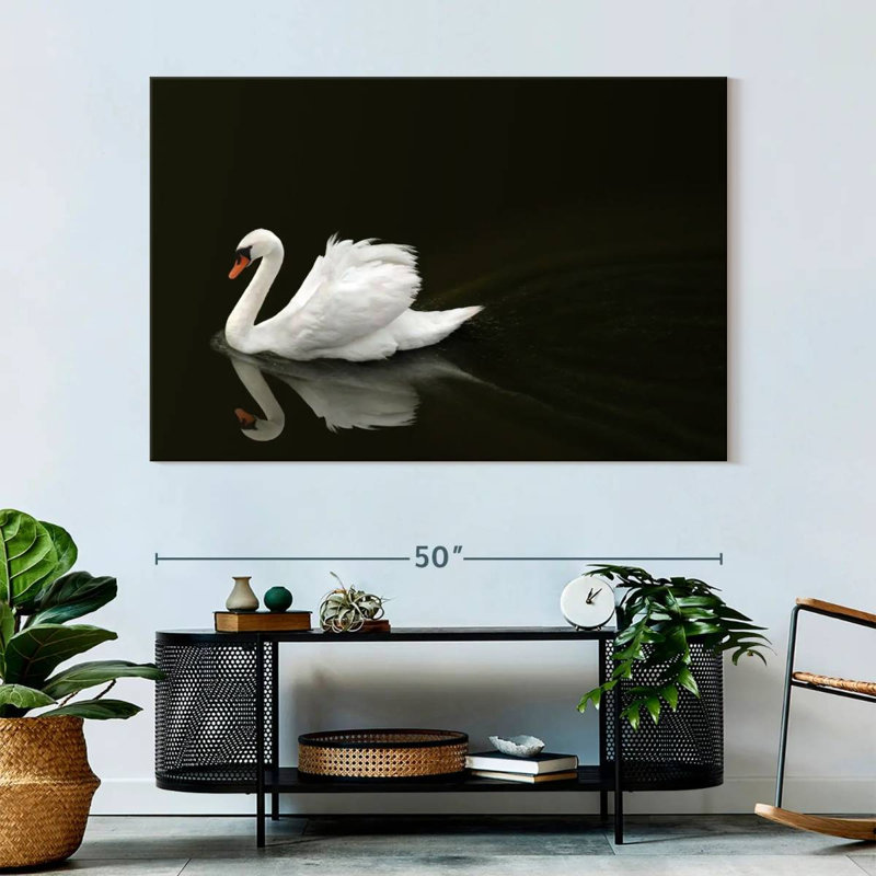 Brampt White Swan Elegance, 34" H x 51" W