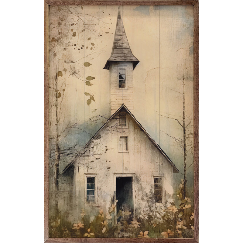 Église de campagne 5, H 24 po x l 16 po