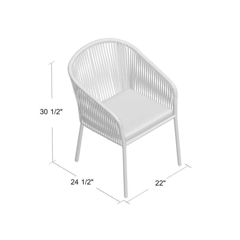 Chaise de patio avec coussin Hallie