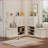 Shoe Storage Cabinet with Bench, Adjustable Shelves &amp; 7+3 Compartments | Snow White | Particle Board+MDF | Entryway-1262856484