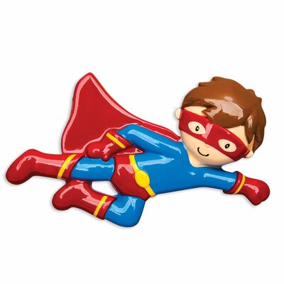 Child Super Hero Shaped Ornament -  Personalized by Santa, POLARX-OR1466